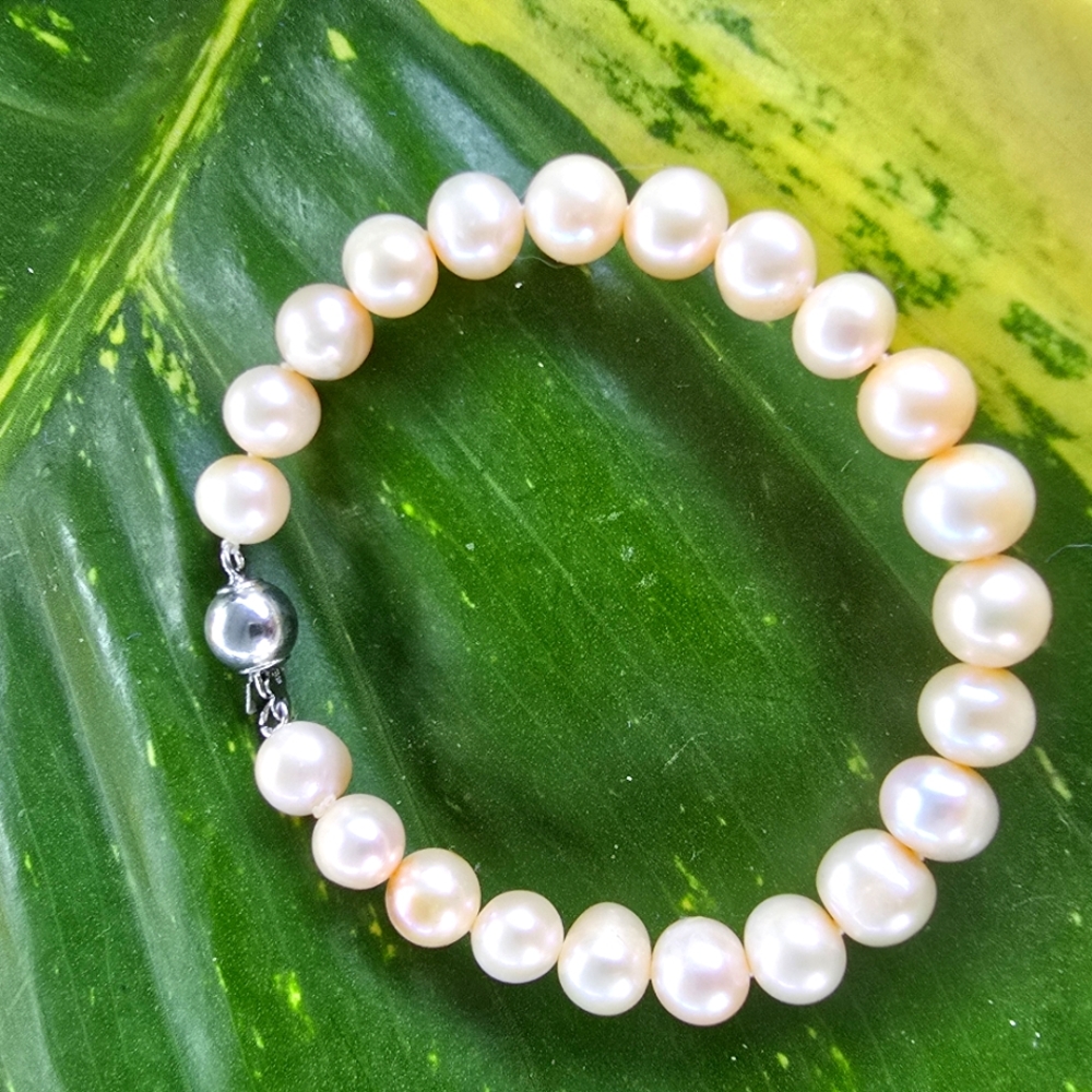 GENUINE Handknotted Pearls With 18k Plated 925 Security Clasp